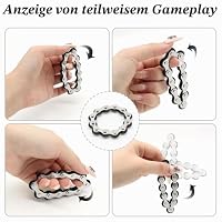 RHQFDM 2 Stück Flippy Chain Fidget Toy, ADHS-Spielzeug (Schwarz) – Ansicht 3