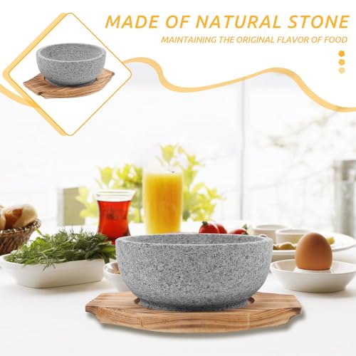 Bol coréen bibimbap en pierre naturelle de qualité supérieure - 8