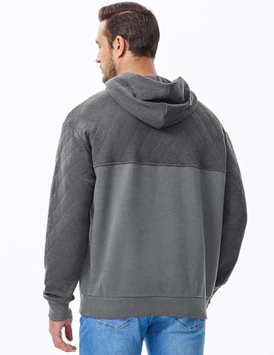 Men's Casual Hooded Collar Sweatshirts Long Sleeve Drawstring Pullover Graphic Hoodies with Pockets2
