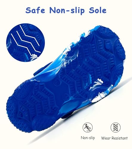 Image of Boys and Girls Tie Dye Clogs for Kids,Unisex Eva Mules for Big Kid,Little Kid,Boy and Girl Closed Toe Slide Sandals,Black and White