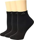 adidas Women's Cushioned Low Cut Socks (3-Pack), Black, One Size