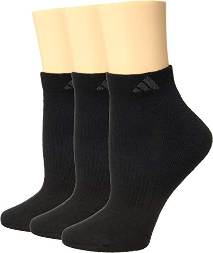 adidas Women's Cushioned Low Cut Socks (6-Pair), Black/Graphite, Medium, (Shoe Size 5-10)