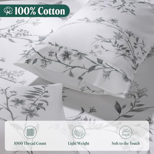 image for Shilucheng 100% Cotton Sheets Set - 1000 Thread Count，Luxury Cotton 