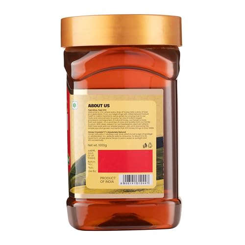 Image of VIVI Natural Honey - 1kg | 100% Pure Honey | No Sugar Adulteration | Naturally Rich in Anti-Oxidants | Non-GMO Project Verified | Globally Certified (Pack of 2)