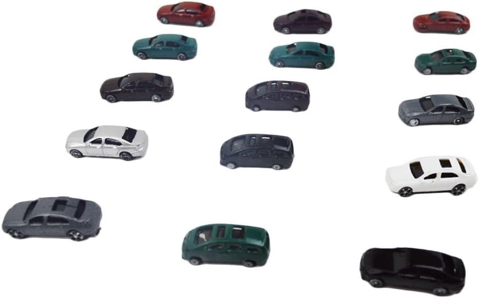 Car Model, Mini Car, Model Car Set, Diorama, Painted Car, Mini Car, 1/150 Scale Railroad Model, DIY Diorama Toy, 20 Pieces : Hobbies