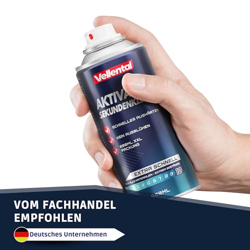 Sekundenkleber Aktivator Spray 200 ml extra stark - Hocheffektives Aktivatorspray für alle Cyanacrylat Sekundenkleber - Aushärtungsbeschleuniger für blitzschnelles Aushärten
