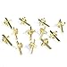 Gold Cross Lapel Pins, Enamel Pin Set (1 in, 12 Pack)
