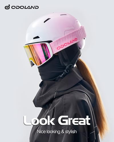 Odoland Ski Snowboard Helmet for Adults & Youth, Snow Helmet for Men & Women, Slide Adjust Ventilation, Safety Certified, Goggles Compatible Protection for Skiing, Gradient Pink, S - Thumbnail 2