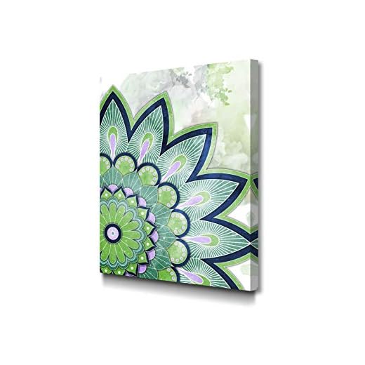 Foto Canvas Cuadro Mandala | Lienzos Decorativos - Decoración Pared - Cuadros de Salón | 30 x 40 cm sobre Bastidor de Madera Grueso Listos para Colgar