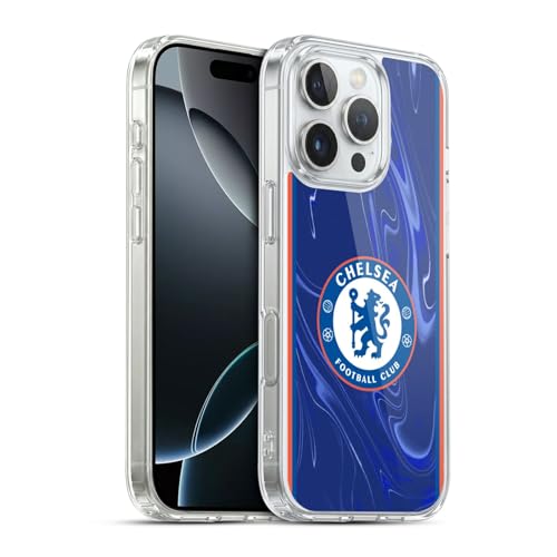 Funda iPhone 16 Pro Chelsea FC de gel suave y diseño fino con colores oficiales