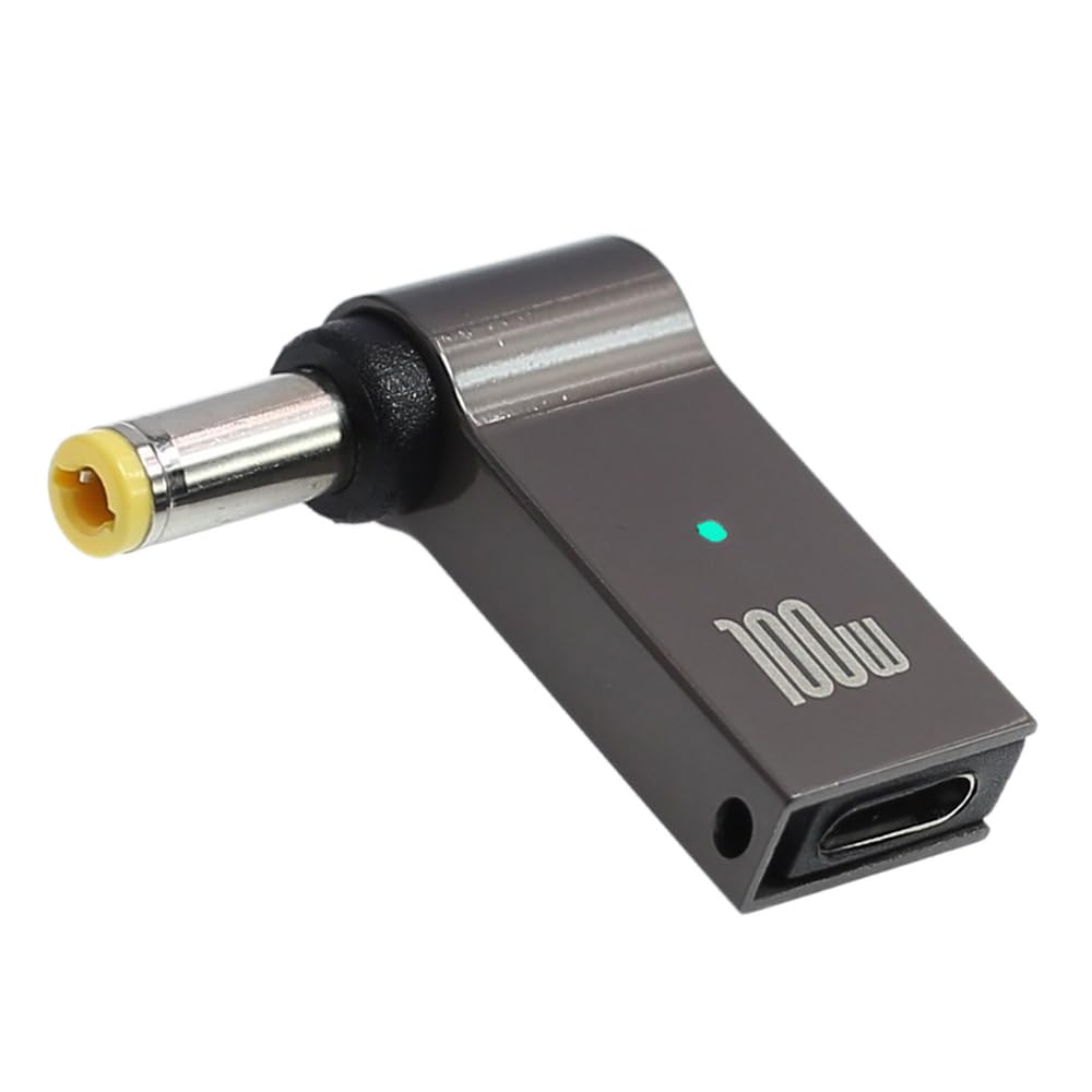 USB C to Laptop Charger Converter, Type C to DC Plug, 100W PD, Charging Connector for Laptop 18-20V (5.5 x 2.5mm)