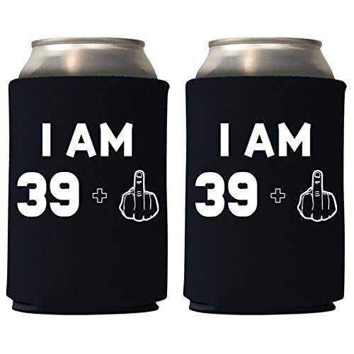 I Am 39+1 Middle Finger Years Can Coolie Holder 40th Birthday Decorations 40th Birthday Gifts 40th Birthday Men 40th Birthday Party Favors 39 Plus 1 Middle Finger 40th Birthday Party Supplies