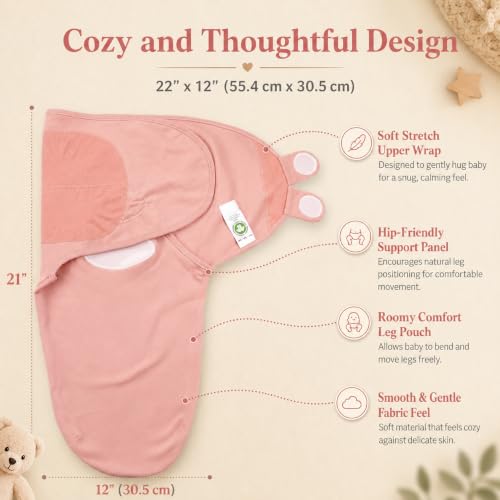 Image of Swaddle Blanket Wrap, 3-Pack Organic Newborn Swaddle Sack, Swaddles 0-3 Months, Swaddles for Newborns, Sleep Sack, Swaddle Blanket Wrap