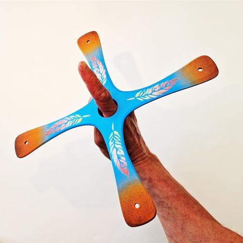 Boomerang S-Quad, Boomerang pour débutant ou Bon Lanceur, créé par Le Champion du Monde, Facile à Lancer, Sport de Plein air, d'une portée de 20 mètres, respectez Les consignes (Bleu) – vue 8