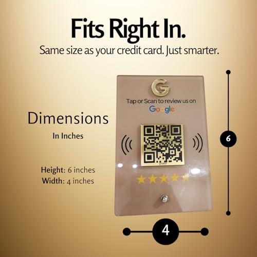 Golden QR Border NFC & QR Tap or Scan Standee for Business by tinydabba - 8