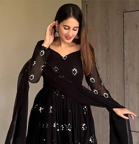 Image of KEDARFAB womens Anarkali Kurta With Dupatta Set