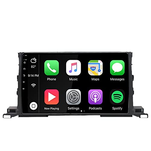 SFUO Radio de Voiture 2Din GPS Stereo Octa COE WiFi 4g 64g DSP Player multimédia de Voiture Android 10 Fit for Toyota Highlander 3 XU50 2013-2020 (Color : 2GB 16GB WiFi)