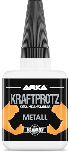 ARKA - KRAFTPROTZ METALL 50 g | Supercolla extra forte | Colla trasparente per metalli | Supercolla spessa | Impermeabile | Facile da applicare e fissare in modo sicuro