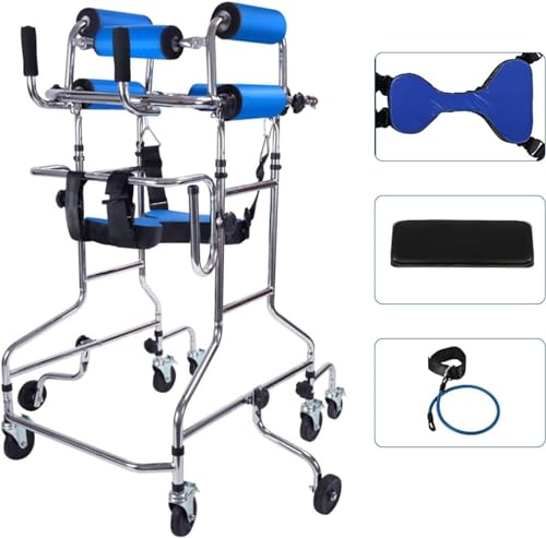 Andador portátil para personas mayores con parálisis cerebral: ayuda para caminar y entrenar las extremidades inferiores para personas con discapacidad, parálisis cerebral, hemiplejia por ac