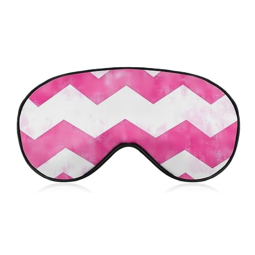 Chevrons Valentine's Day Pattern Sleep Mask Eye Shade Cover Adjustable Strap for Travel Lunch Break Women Men