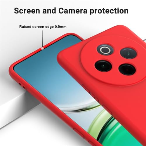 Image of Back Cover for Vivo T4 5G | Full Camera Protection | Premium Liquid Silicon Case | Flexible Bumper Case for Vivo T4 5G / Y300 Pro 5G / Y300 Pro Plus 5G / iQOO Z10 5G (Red)