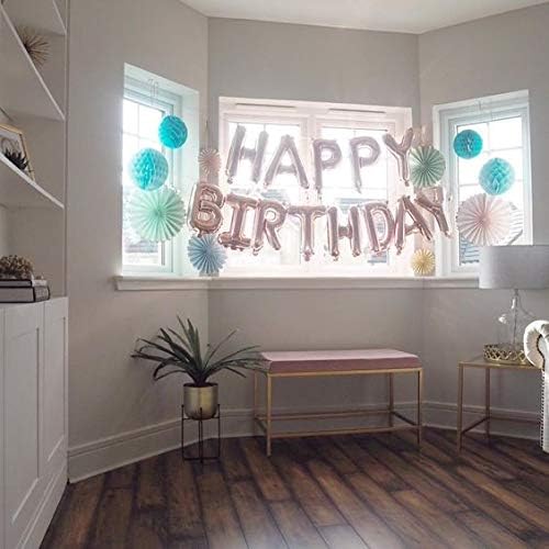 Miniatura 3 de Glanzzeit Globos de aluminio de oro rosa de 34 pulgadas, letras de la A a la Z, números del 0 al 9, globos de helio para novia, baby shower, boda,