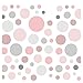 Little Deco 60 Punkte Wandtattoo Wandaufkleber Kinderzimmer Mädchen Kreise rosa grau Wandsticker Set bunt Schlafzimmer Dots Wanddeko Babyzimmer DL674-Z1