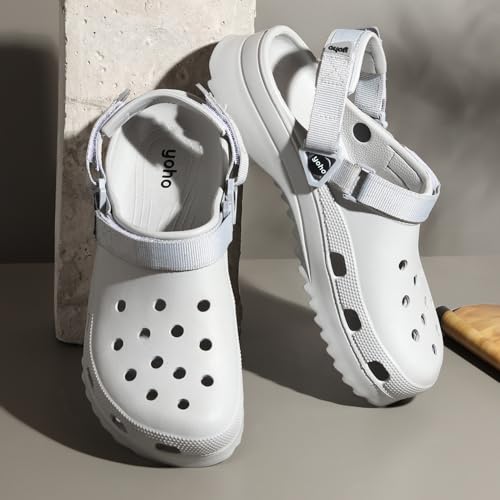 Image of YOHO Hacker Clogs for Men | Waterproof Monsoon Footwear & Rainy Shoes | Adjustable Strap Cushioned Sandals