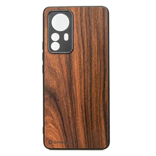 Coque de protection en bois de palissandre Santos avec silicone TPU anti-chocs