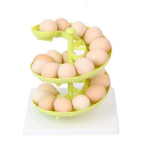Dispensador de huevos para huevos de tamaño mediano a grande, color verde