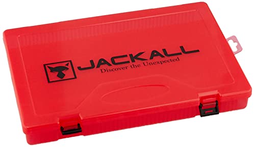 JACKALL 2800D Tackle Box, M, Clear Red
