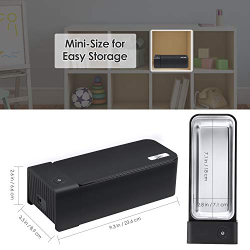 Uten Ultrasonic Cleaner - 600ml Low Noise Wash Machine for Cleaning Eyeglasses, Jewelry, Watches, Razors, Dentures Combs, Retainer (Black)