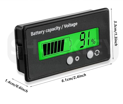 Shockley 12V-48V Battery Voltage Meter, 2 Pc, Green - Image 5