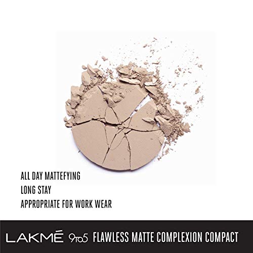 Image of LAKME Rose Face Powder for Oily Skin Type, Warm Pink, 40G And 9 To 5 Flawless Matte Complexion Compact, Almond, 8G
