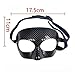 Fnacuody Basketball Training Mask Adjustable Face Shield Guard Sports Protection Unisex Football Basketball Upper Half Mask Performance Party Costume(Black Big Eyes)