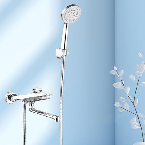 Mitigeur de douche en laiton de haute qualité pour baignoire murale eau chaude et froide