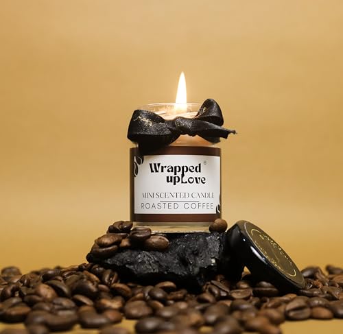 Image of Mini Scented Candles (Roasted Coffee And Peppermint Eucalyptus) Pack Of 2, Wax