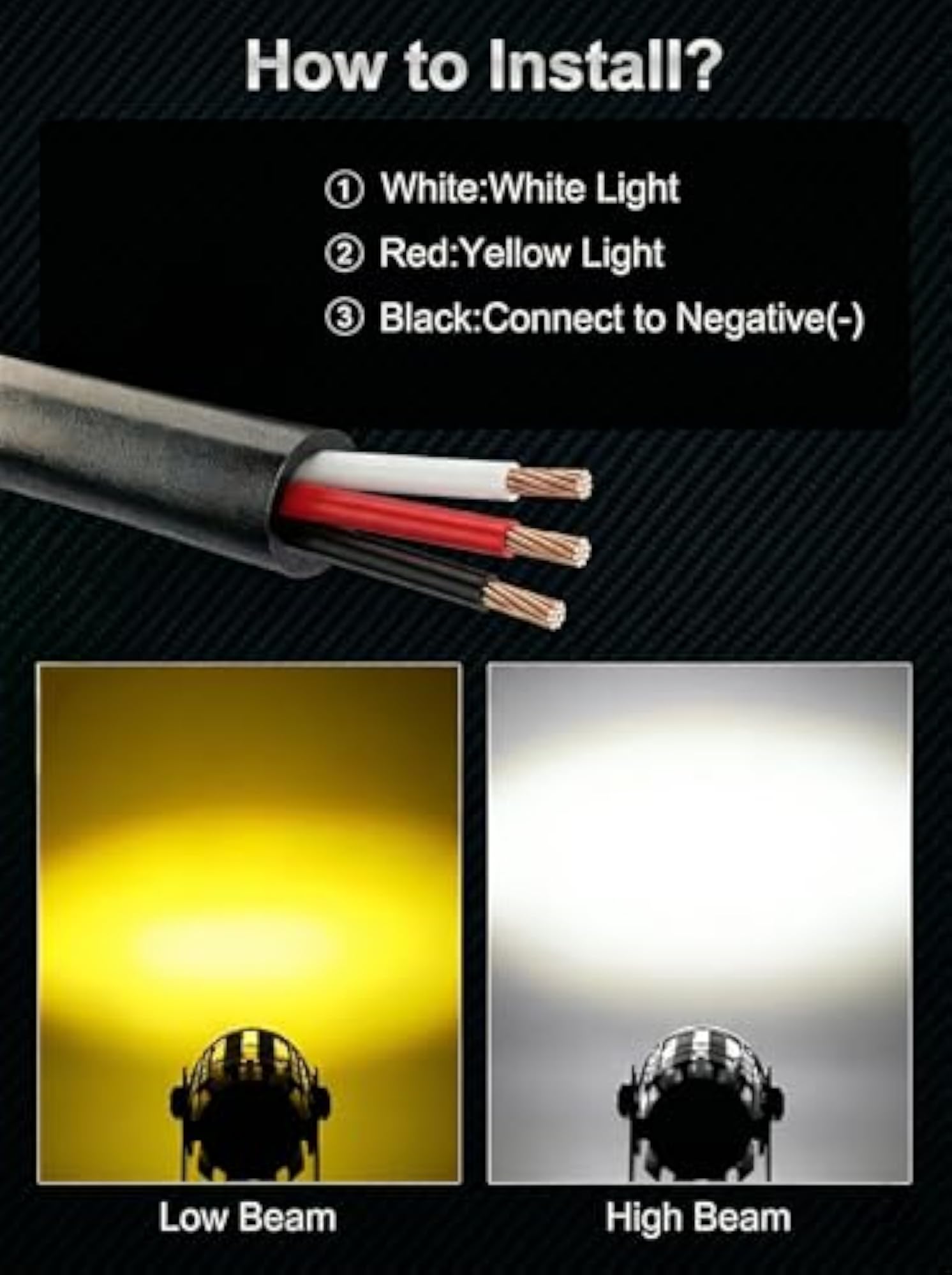 LED Dual Colour Fog Spotlight