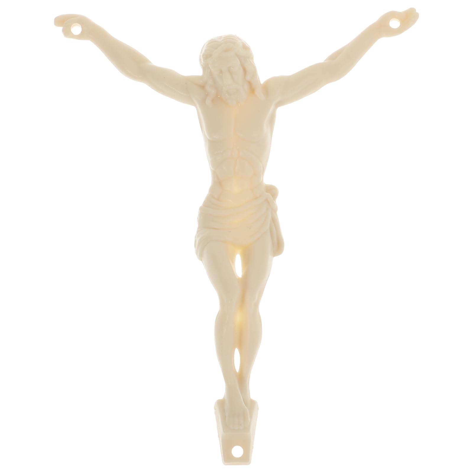 Happyyami Figura de Cruz Jesús Figura Ascendente Estatua de Crucifijo Católico Crucifijo Jesús Crucifijo Escultura Jesús Crucifijo Ornamento Santa Estatua de Jesús Modelo Manual de Plástico