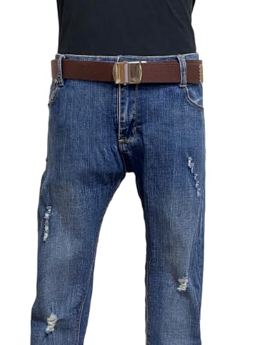 Canvas Web Belt with Nickel Buckle - Military & Golf Belt, Up to 45" Waist, Nickel Buckle2