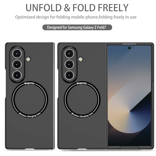 Image of amazon basics Magnetic Case Cover for Samsung Galaxy Z Fold 6 [Compatible with Mag-Safe] Slim Shockproof Magnetic Phone Cover Case - Black