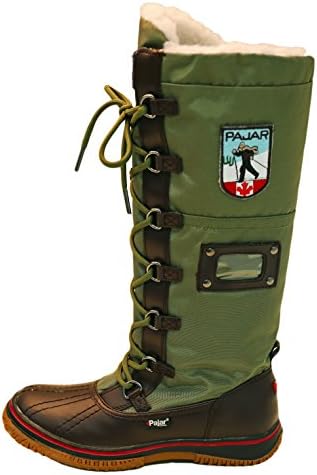 PAJAR Women's Grip Boot (36 M EU/5-5.5 B(M) US, Dark Brown/Military Green) | Image 1