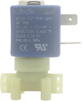 Jiayin JYZ-3 AC 110V-120V 60HZ 15Bar Cannula 2 Way Plastic Normally Closed Water Solenoid Valve for Steam/Coffee Makers