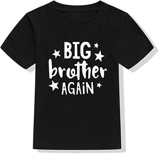 Baby Boy Brother Shirt Outfit Big Brother Again Finally Tees Tops New Little Brother Romper Bodysuit Sibling Matching Clothes