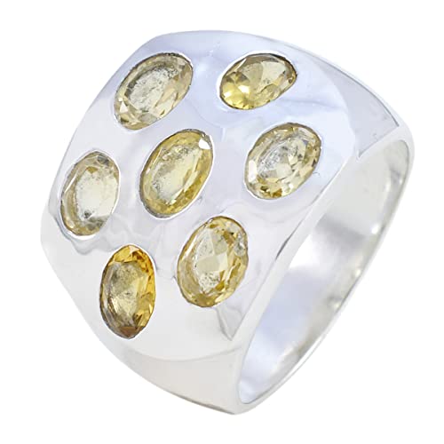 Bague de fête et de soirée en argent véritable avec pierres colorées