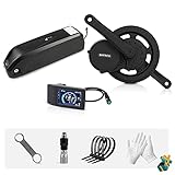 Bafang Kit de Conversion Ebike 250W 36V/48V Kit de Moteur Moyen avec Batterie Rechargeable de Tube...