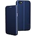 Produktbild BYONDCASE Handyhülle iPhone 7 Hülle Blau, iPhone 8 Hülle [iPhone SE 2020 Hülle Deluxe Leder Flip-Case Klapphülle] Cover Schutzhülle kompatibel für iPhone 7/8 / SE 2020 Tasche