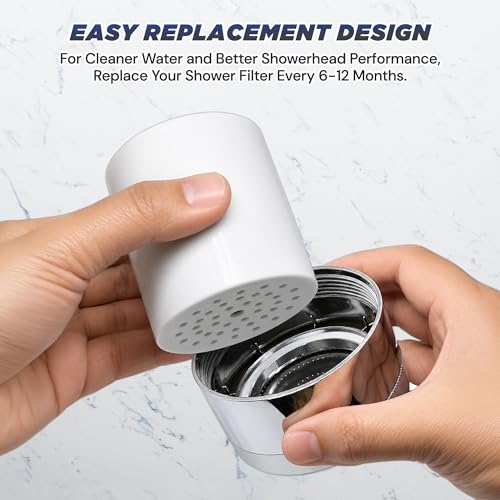 Image of IBELL Shower and Tap Filter Replacement Cartridge for Hard Water | 15-Stage Filtration Protects Hair and Skin | Tap Filter Cartridge Pack of 2