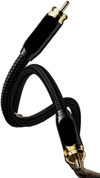 Digital Audio Coaxial Cable 75Ω high end R/CA to R/CA Male Stereo HiFi Subwoofer Cable(0.5m)