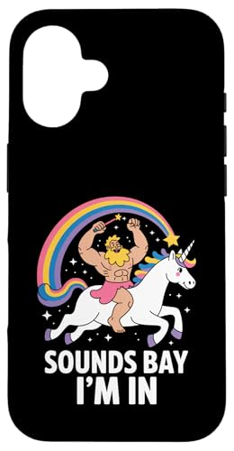 Funny Sounds Gay Im in Saying Unicorn Rainbow Humour Gag Pun Coque pour iPhone 16